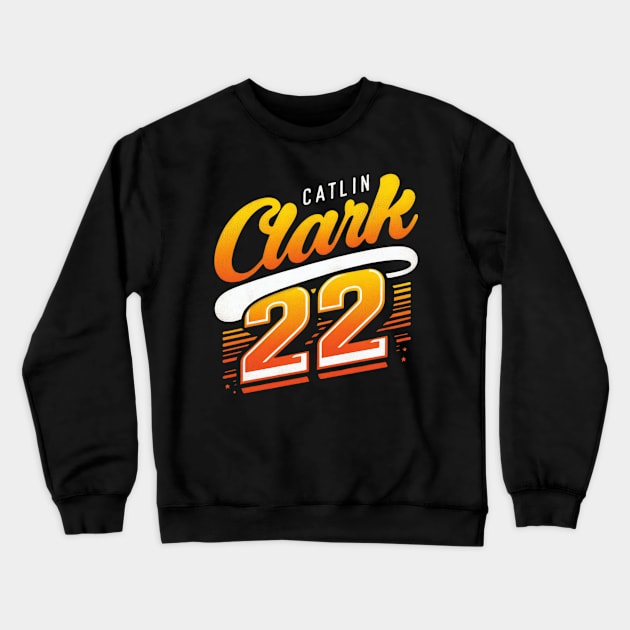 Caitlin Clark 22 Gradient colors Crewneck Sweatshirt by thestaroflove